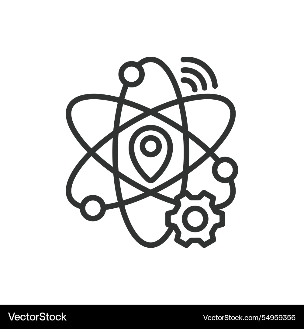 Dynamic ip address icon in line design Dynamic ip address icon in line design vector image