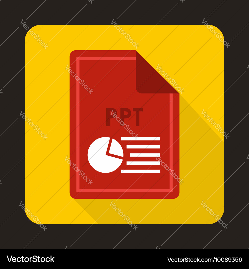 File ppt icon flat style Vector Image