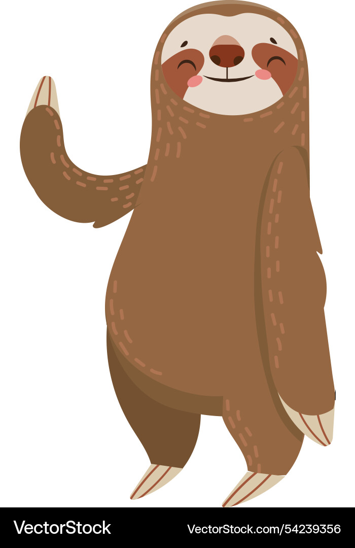 Freundliche Slot Waving Pfote im Cartoon Stil Freundliche Slot Waving Pfote im Cartoon Stil vektorbild