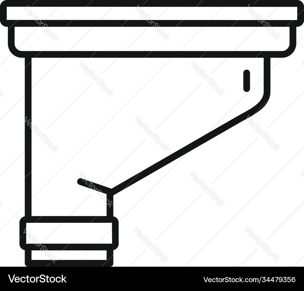 Gutter icon outline style Gutter icon outline style vector image