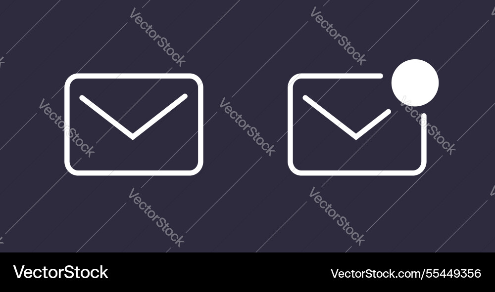 New email message icon line stroke ui button New email message icon line stroke ui button vector image