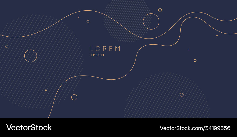 Poster with dynamic waves vector image