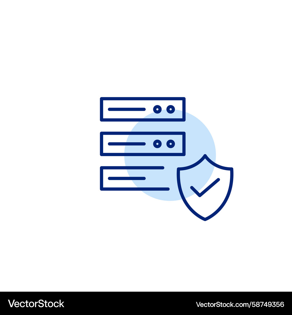 Secure Server Data Hosting Vector Image