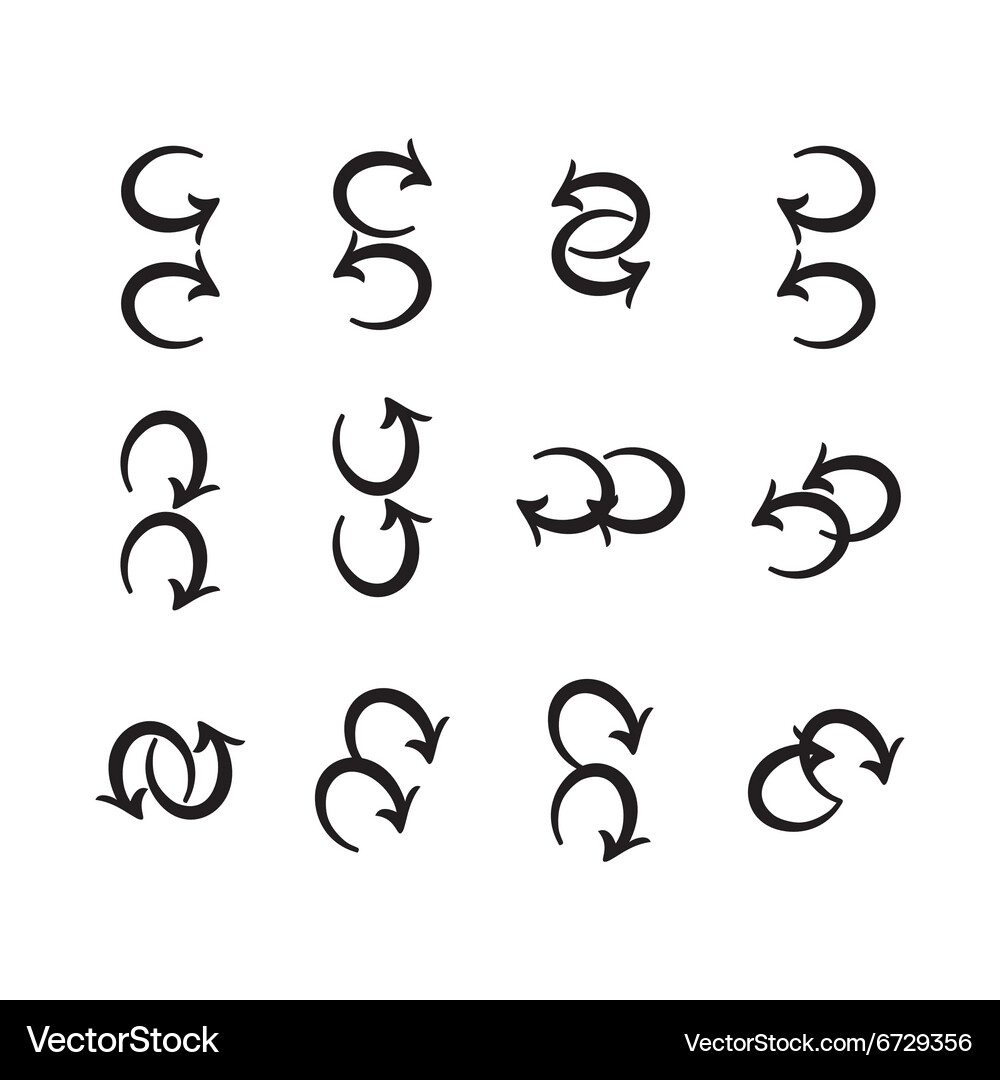 Simple icon set related to interface double arrows Vector Image