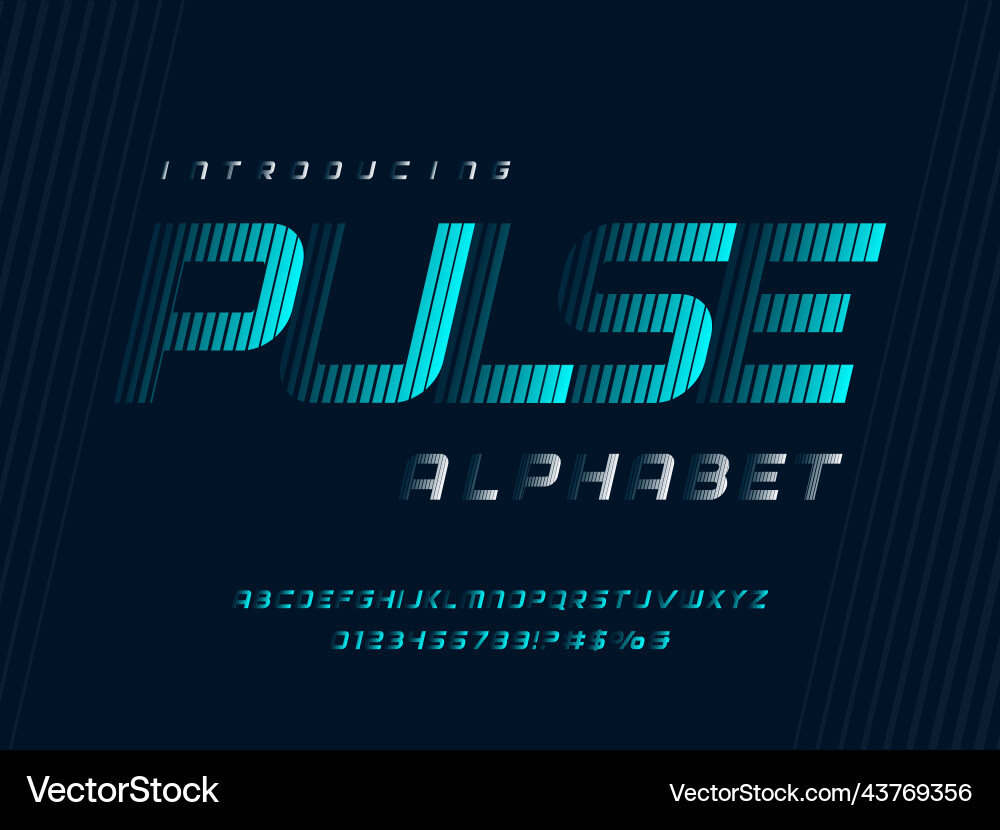 Speed Font - Dynamic Alpha vector image