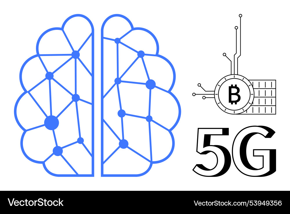 Visual representation of artificial intelligence Visual representation of artificial intelligence vector image
