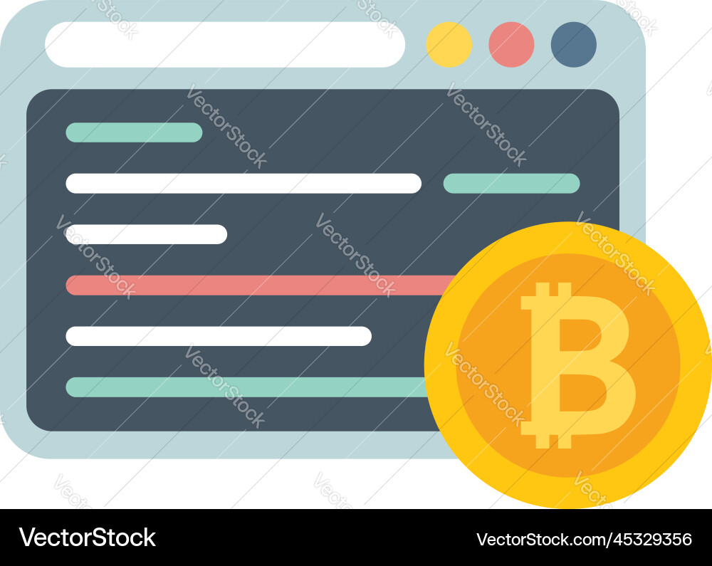 Web crypto icon flat money bitcoin – Royalty-Free Vector | VectorStock