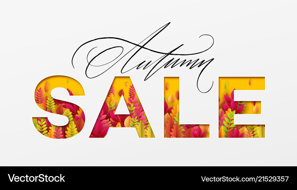 Banner for autumn sale in frame from leaves Banner for autumn sale in frame from leaves vector image