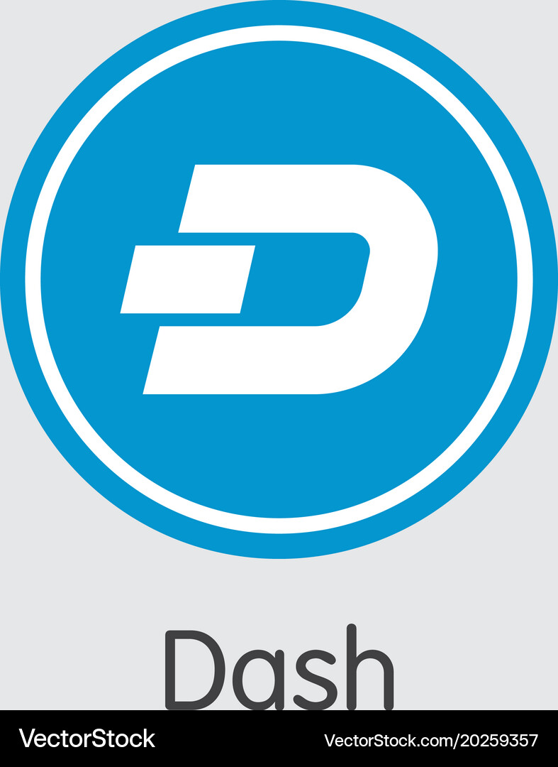 Dash Cryptocurrency Logo – Royalty-Free Vector | VectorStock