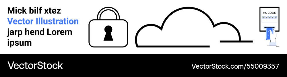 Data security and cloud storage with password Data security and cloud storage with password vector image