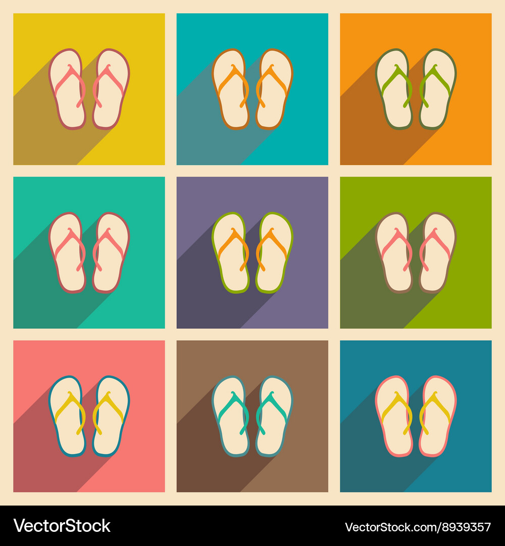 Flat with shadow concept and mobile application Vector Image