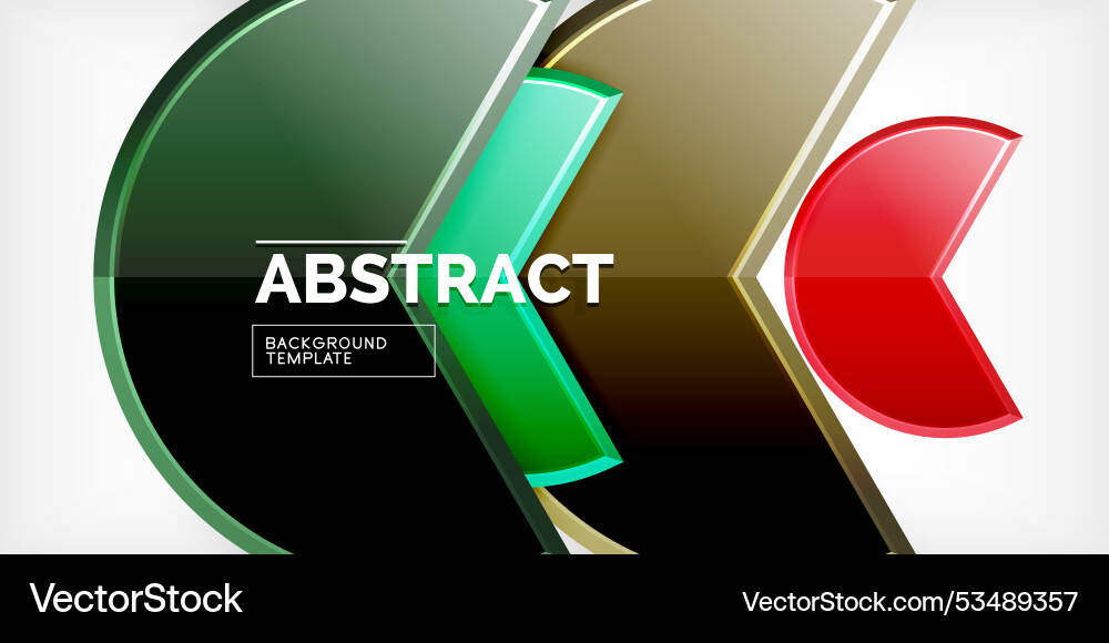 Trendy round shapes with triangular angle design Vector Image