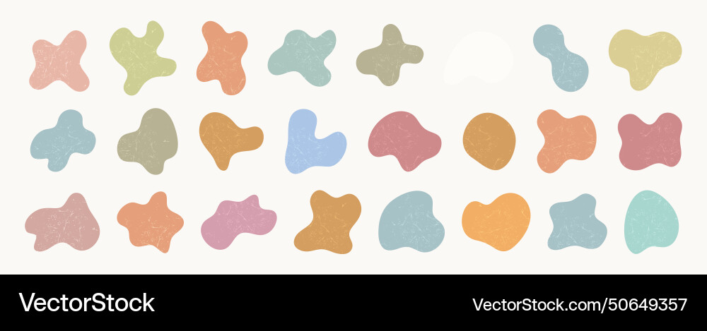 Wavy blobs set of abstract colored organic shaped Wavy blobs set of abstract colored organic shaped vector image