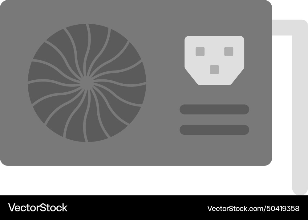Ac supply icon image Royalty Free Vector Image