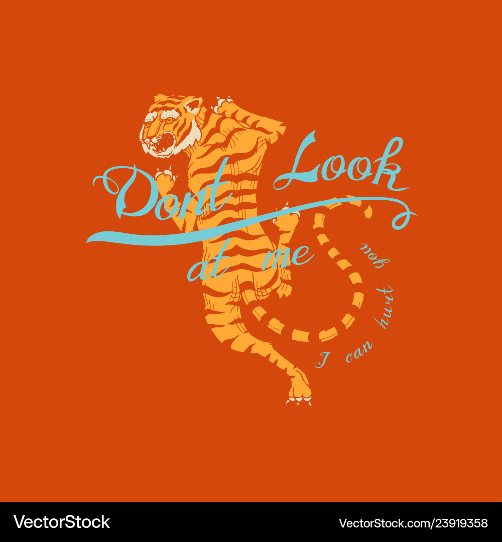 Asiatische Tiger oder Kitty für Vintage T-Shirt wild Asiatische Tiger oder Kitty für Vintage T-Shirt wild vektorbild