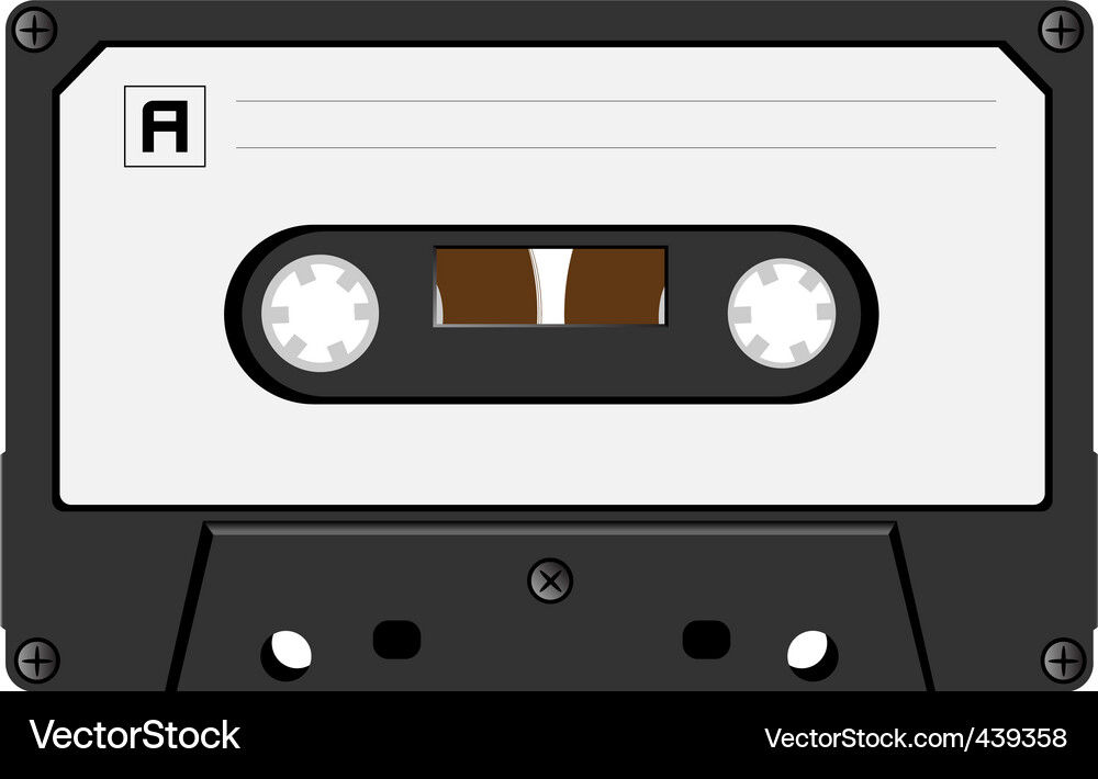 Audiocassette Nahaufnahme Vektorbild