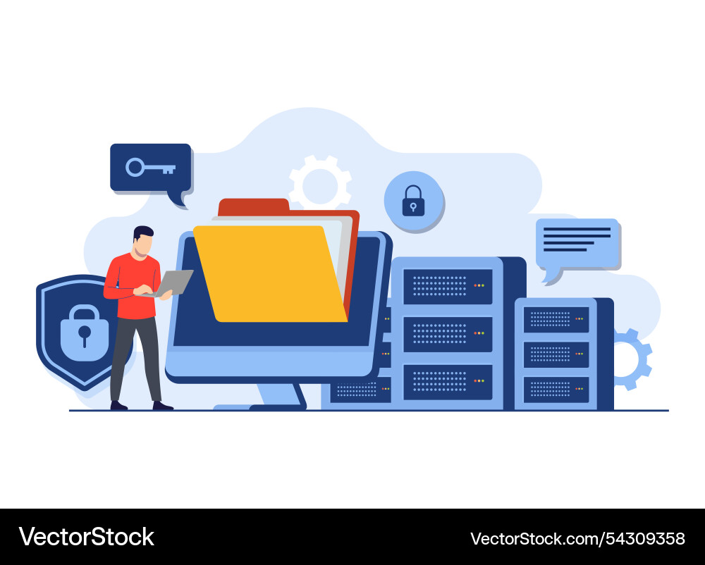 Database protection cyber security Database protection cyber security Vector Image