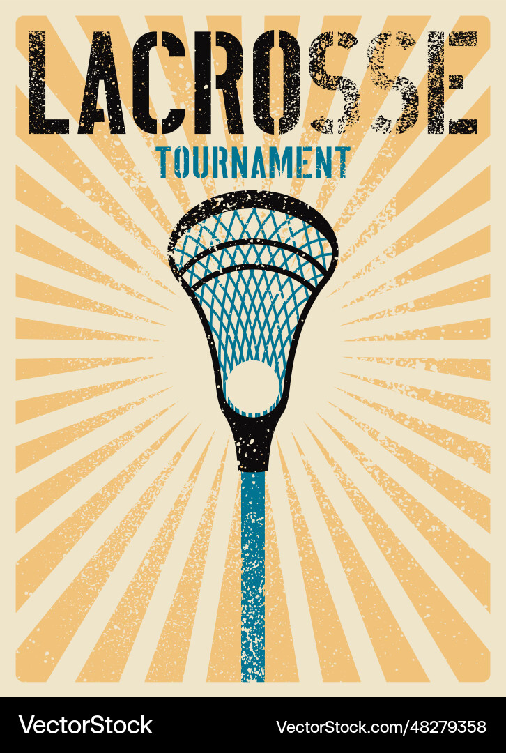 Lacrosse typographical vintage grunge poster Lacrosse typographical vintage grunge poster vector image
