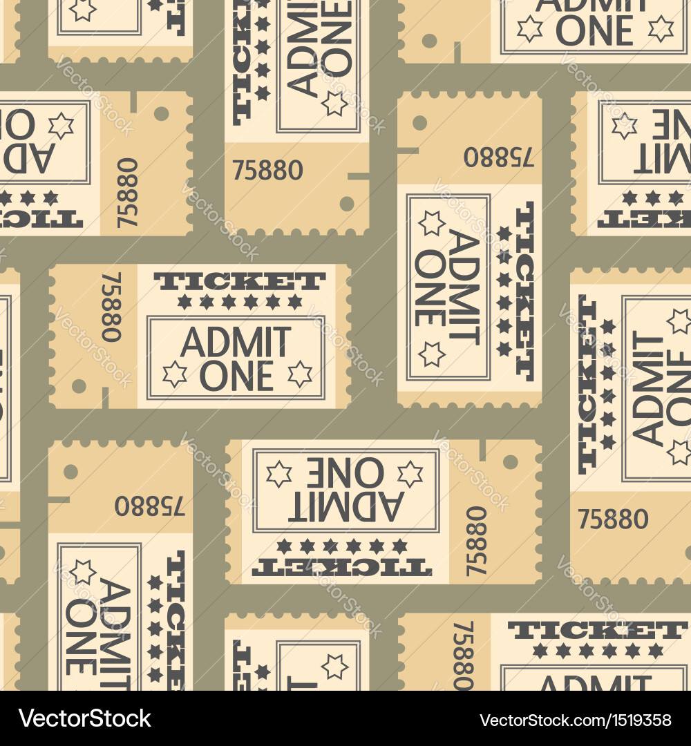 Tickets seamless pattern abstract texture art vector image