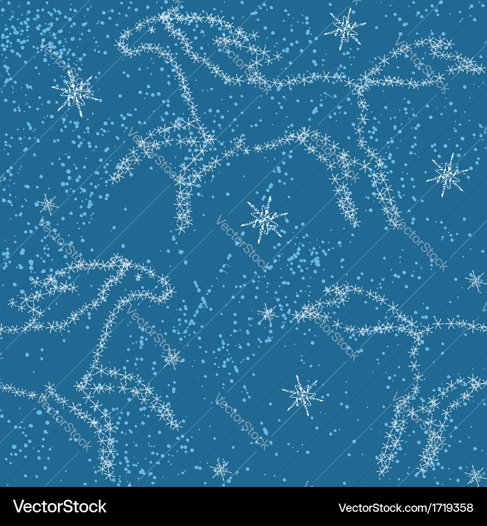 Winter Snowflake Horse Pattern Royalty Free Vector Image