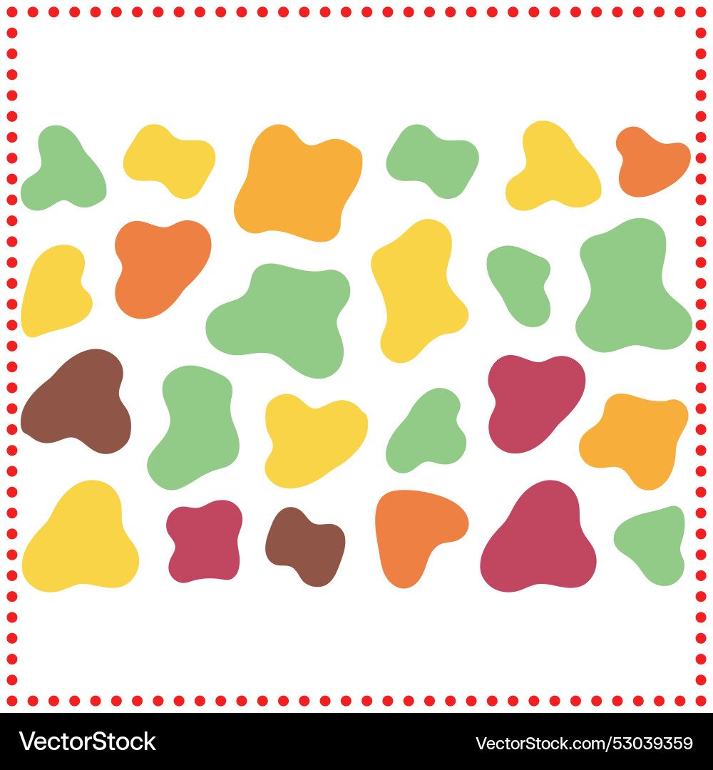 Fluid blob shapes with organic curves in abstract Vector Image