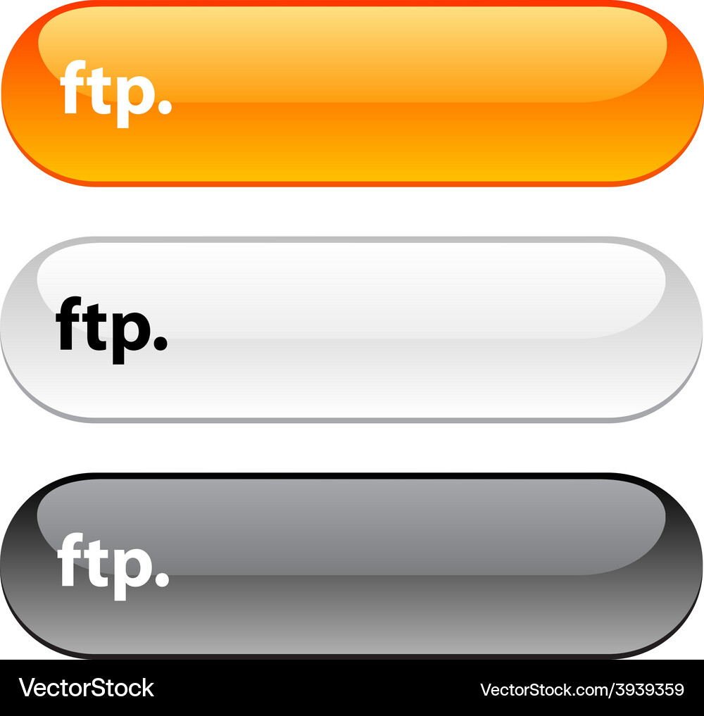 Ftp button Vector Image