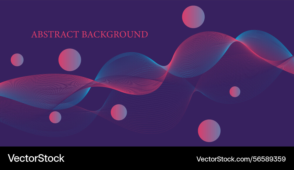 Futuristic abstract wave background with gradient vector image