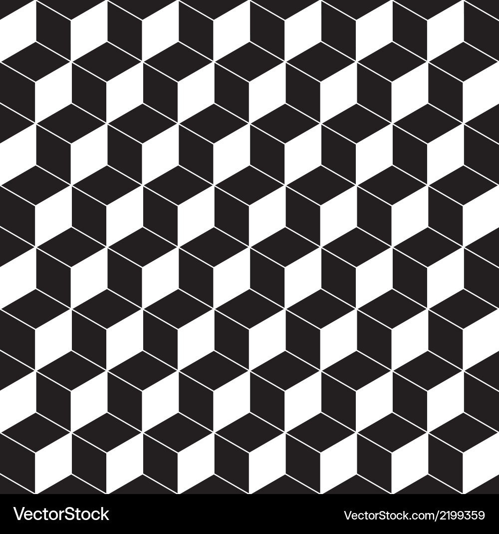 Geometric Cube Pattern vector image