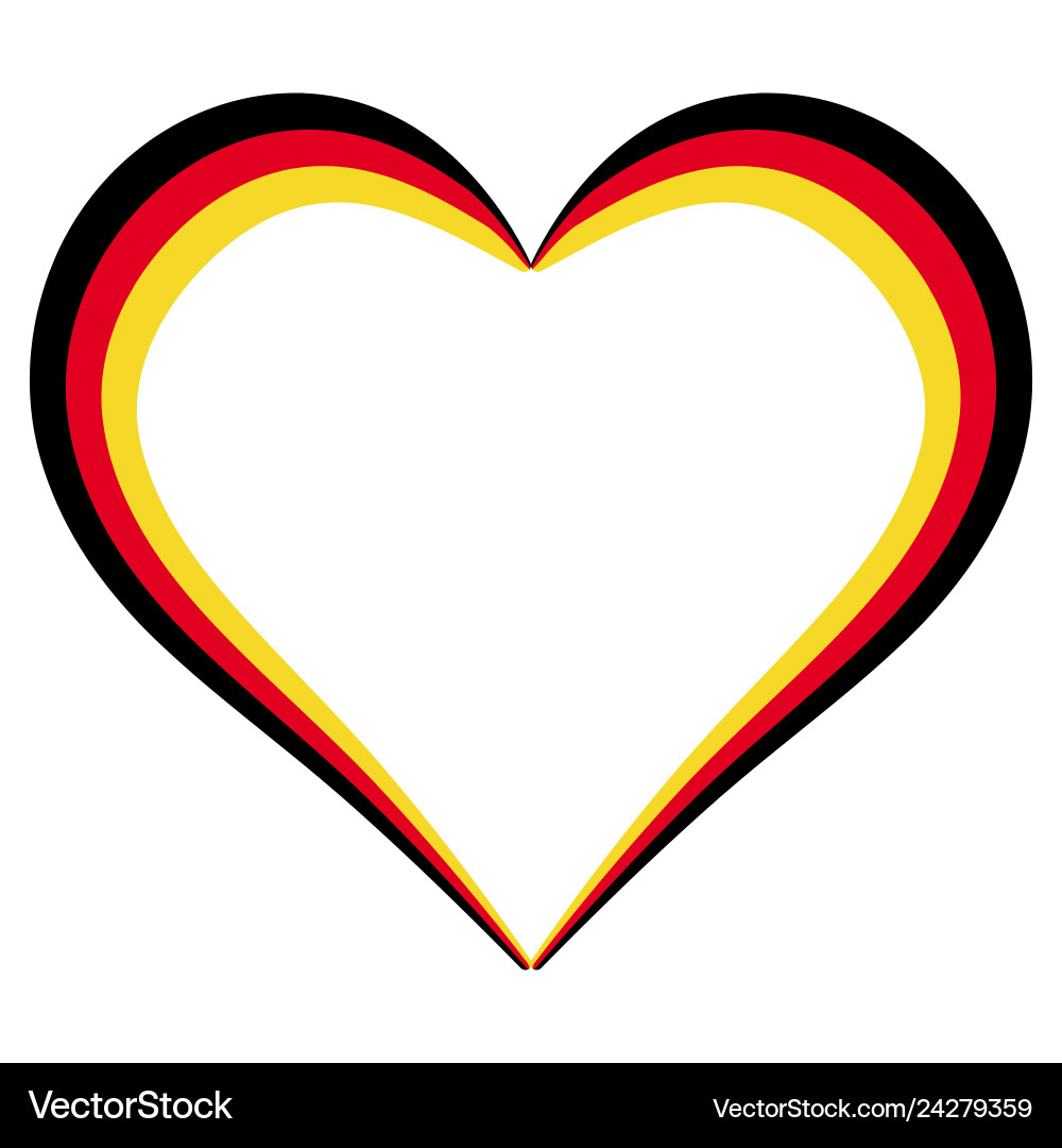 Herzform Flagge von germany i love Herzform Flagge von germany i love vektorbild