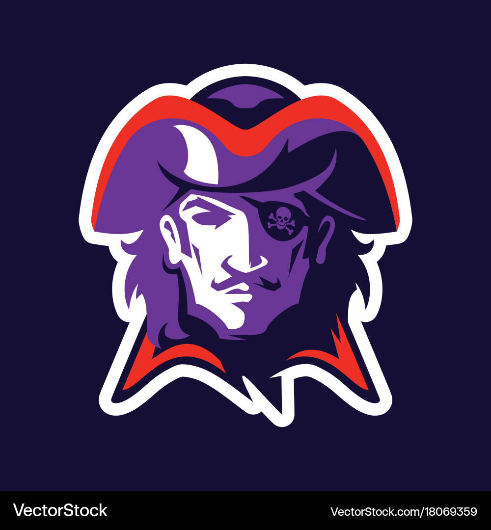Pirate Skull Mascot vector image