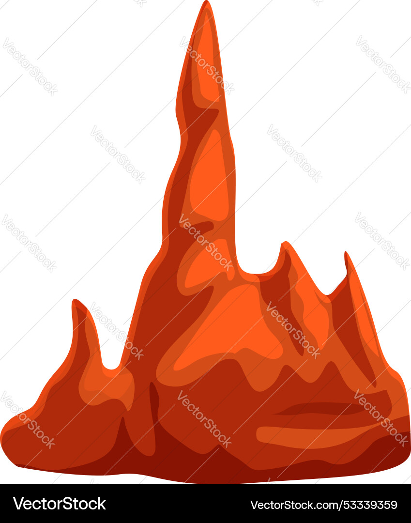 Red rock formation standing tall in the desert Vector Image