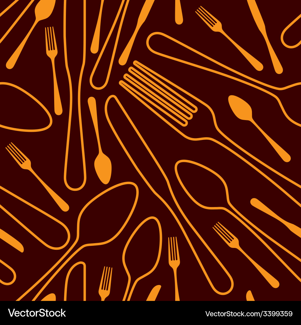 Silverware Pattern Background vector image