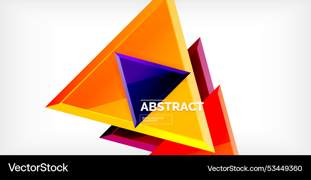 Abstract background - glossy triangles Vector Image