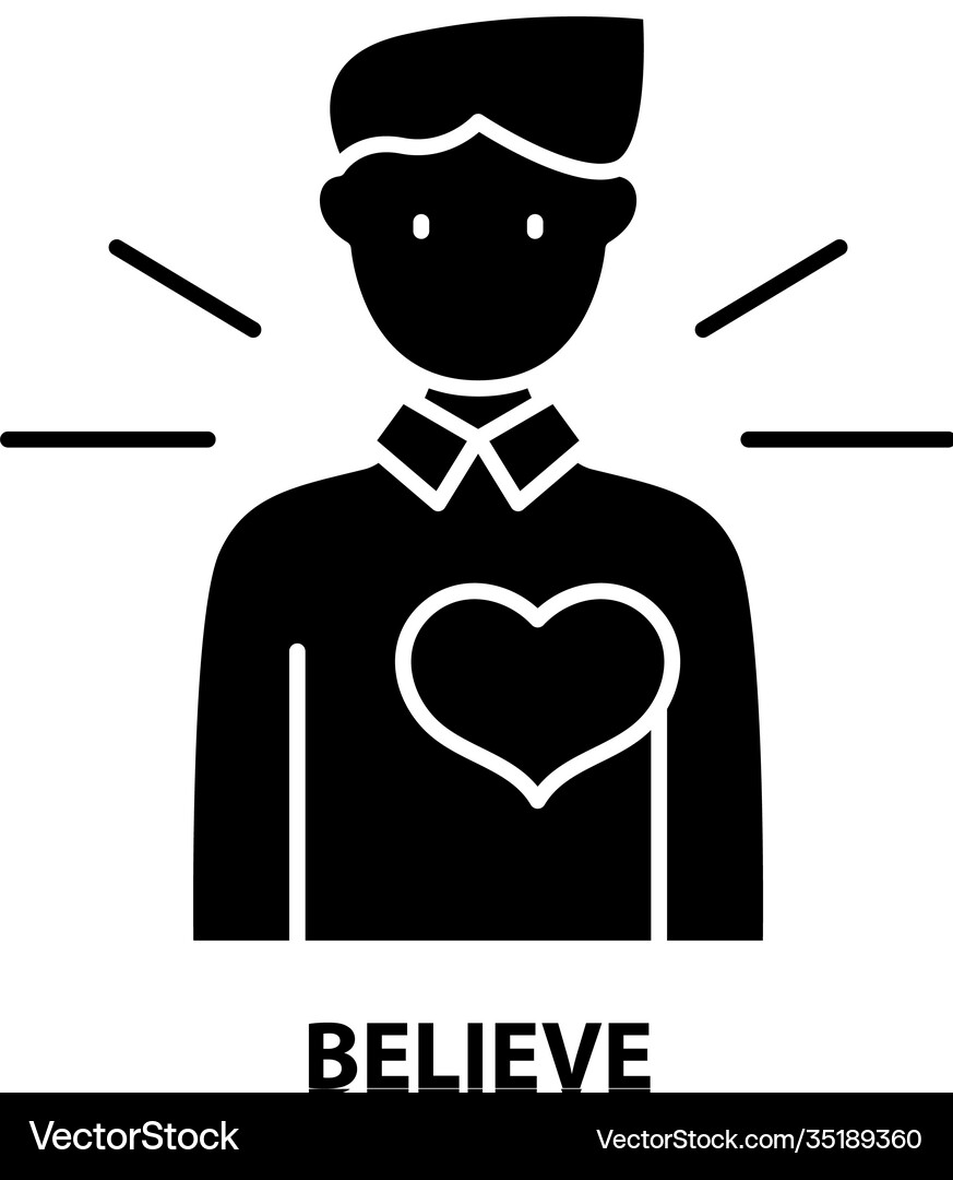 Believe Icon - Editable Sign – Royalty-Free Vector | VectorStock, image size:873x1080