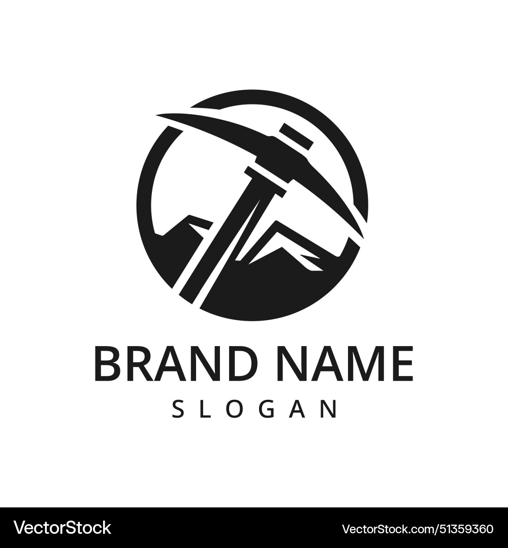 Digging logo design template mining icon Vector Image