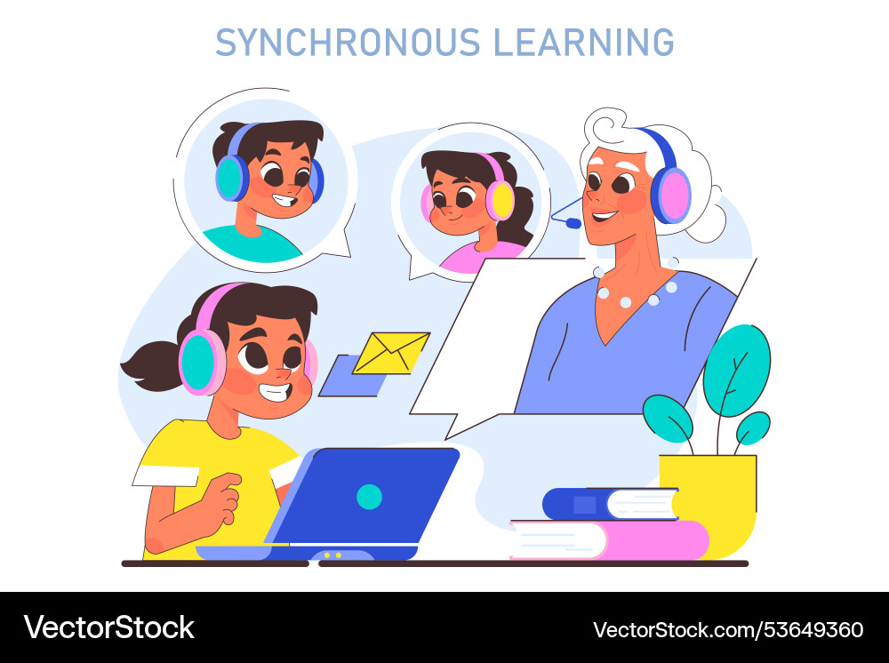 Group of students at the table studying learning Group of students at the table studying learning vector image