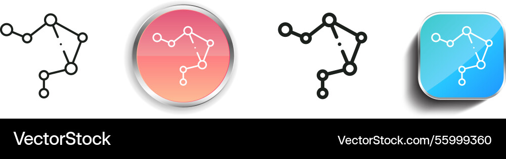 Libra icon thin linear regular and button style vector image
