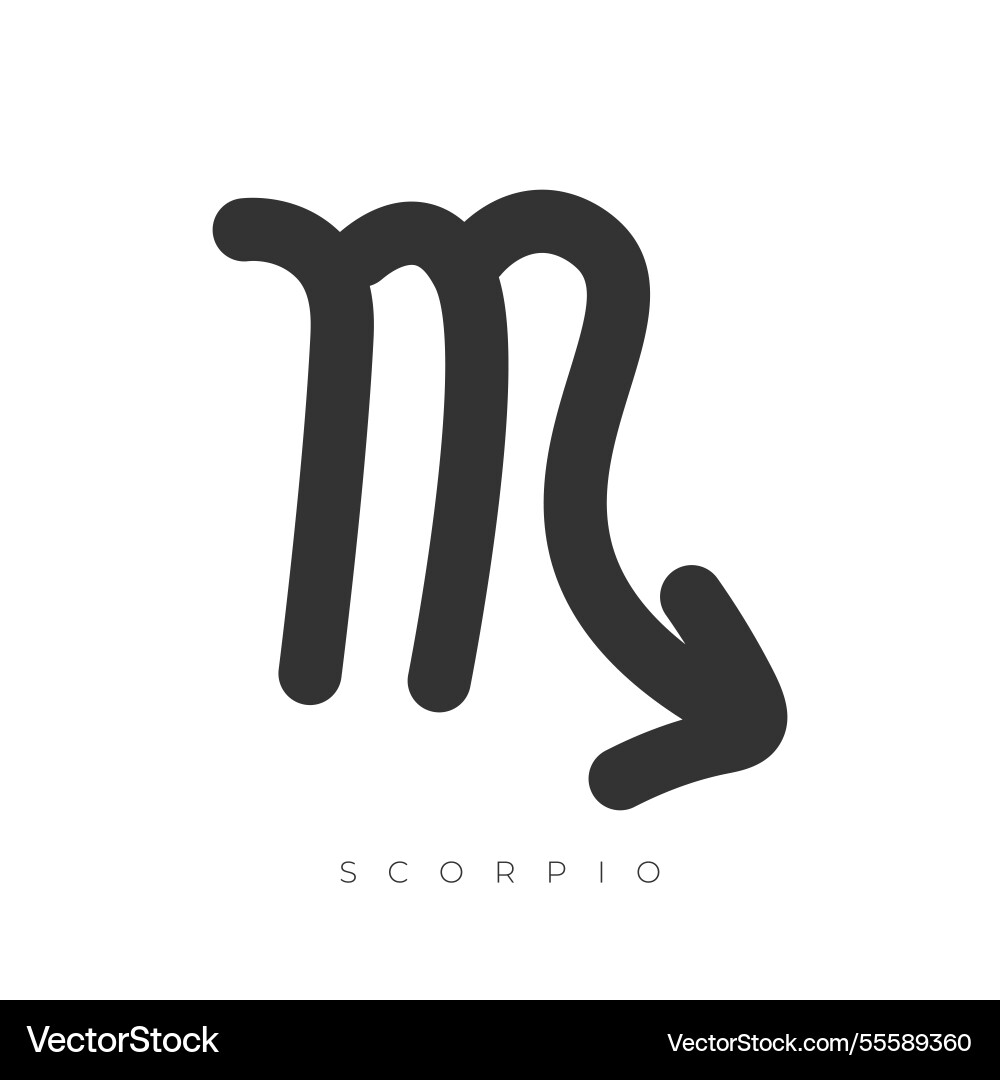 Scrorpio zodiac sign line art symbol isolated Scrorpio zodiac sign line art symbol isolated vector image