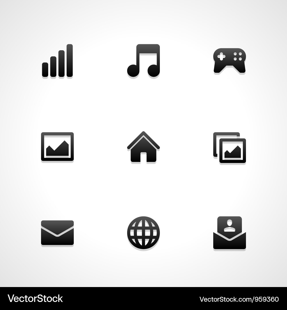 Web site icons vector image