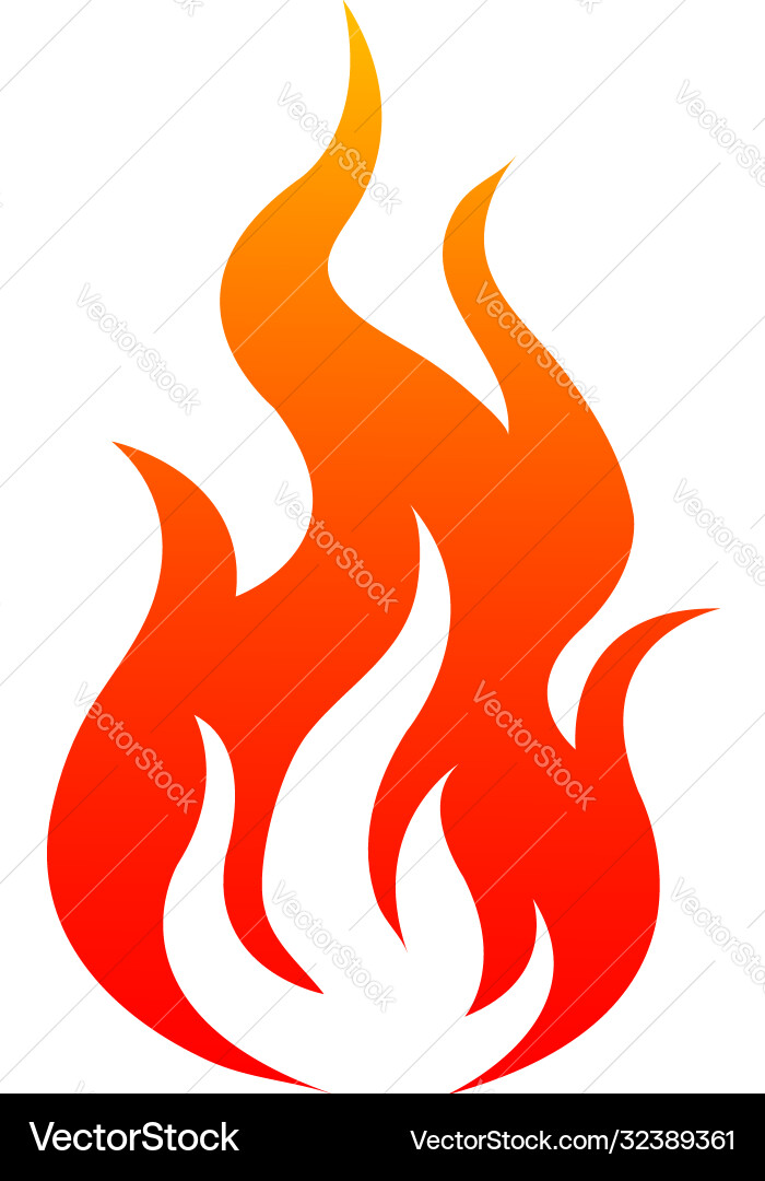 Burning Campfire Icon - Flame Vector Image