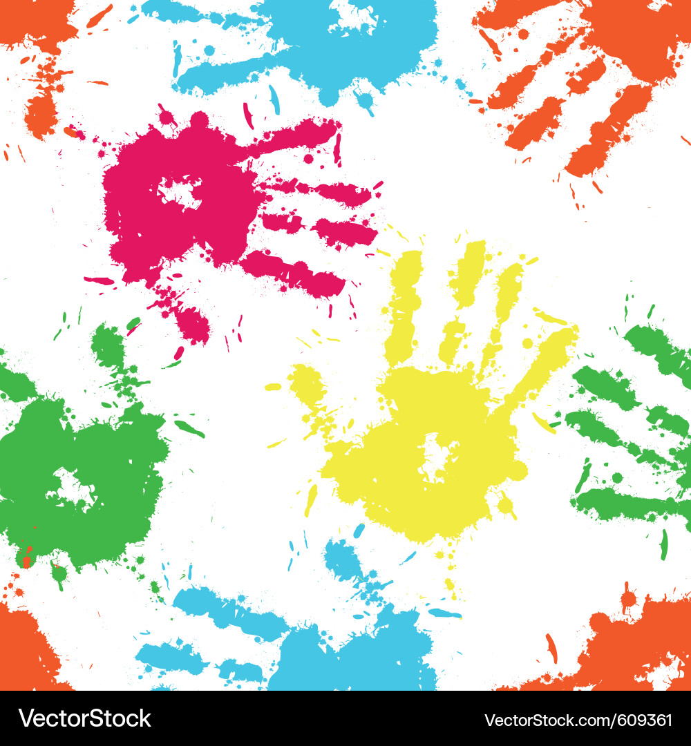 Colorful Paint Splatter Pattern vector image