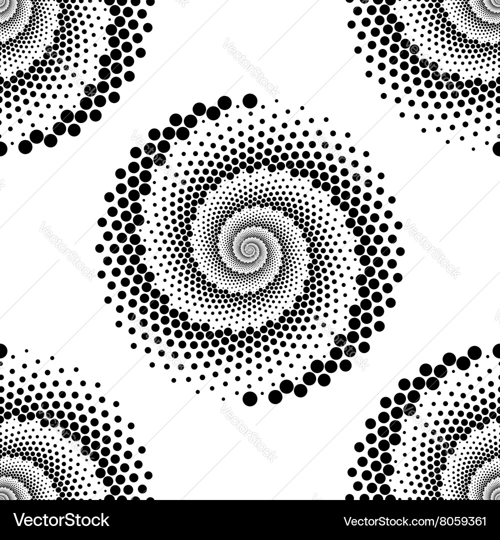 Design seamless spiral dots pattern Vector Image