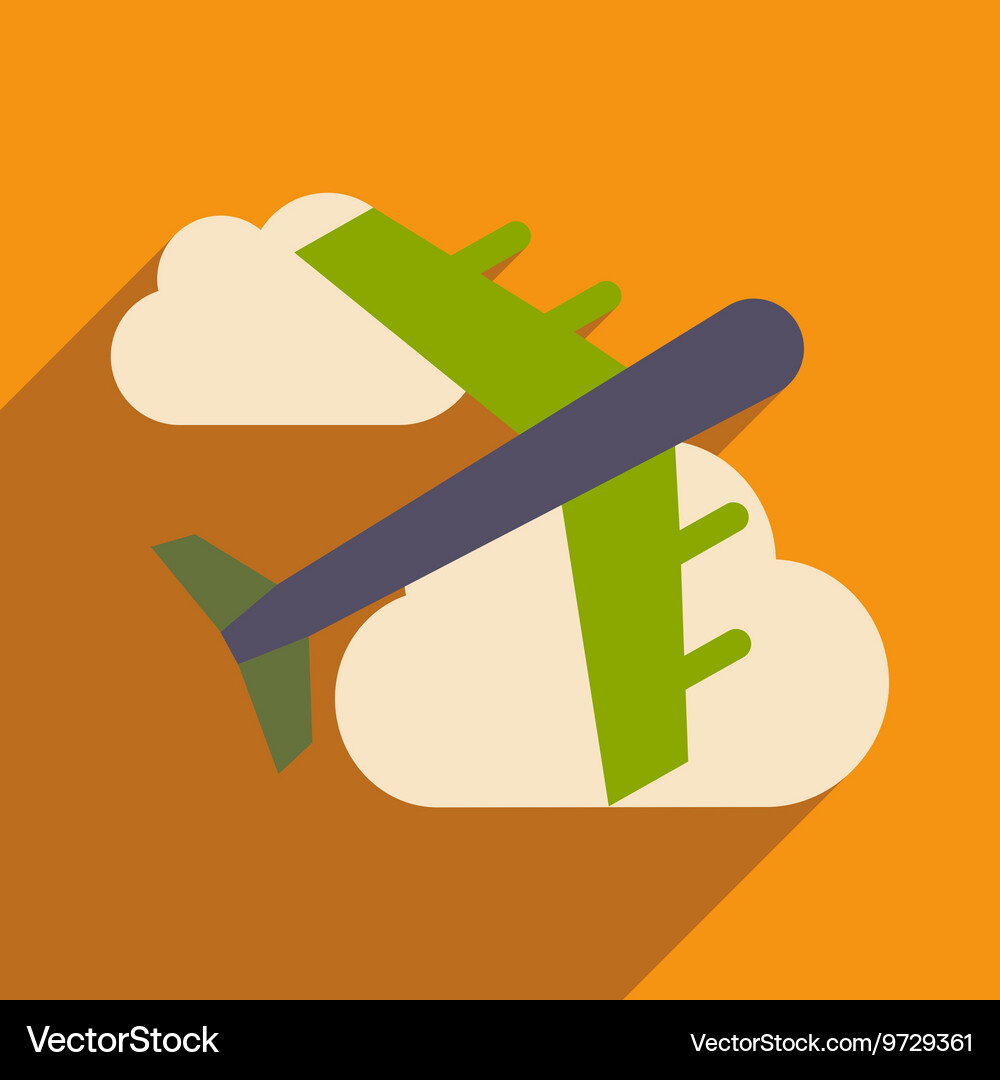 Flat with shadow icon and mobile application Vector Image