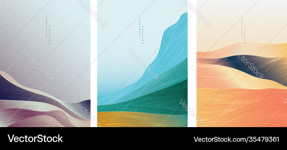 Japanese background with line wave pattern Japanese background with line wave pattern vector image