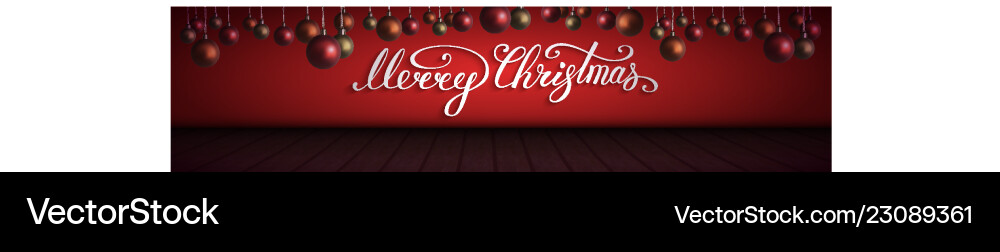 Merry christmas lettering with redorangegold Merry christmas lettering with redorangegold vector image