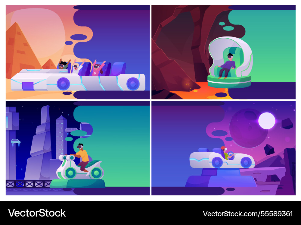 Set with characters Set with characters vector image