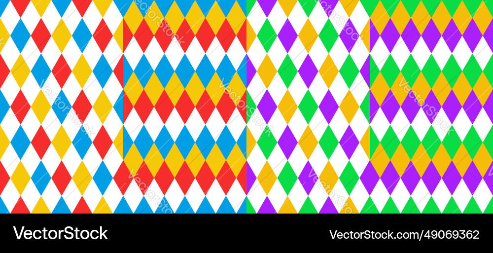 Circus harlequin patterns rhombus backgrounds Circus harlequin patterns rhombus backgrounds vector image