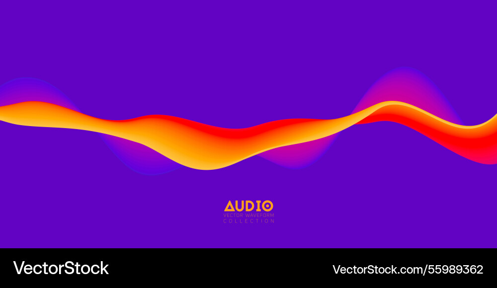 Gradient sound wave abstract background colorful Gradient sound wave abstract background colorful vector image