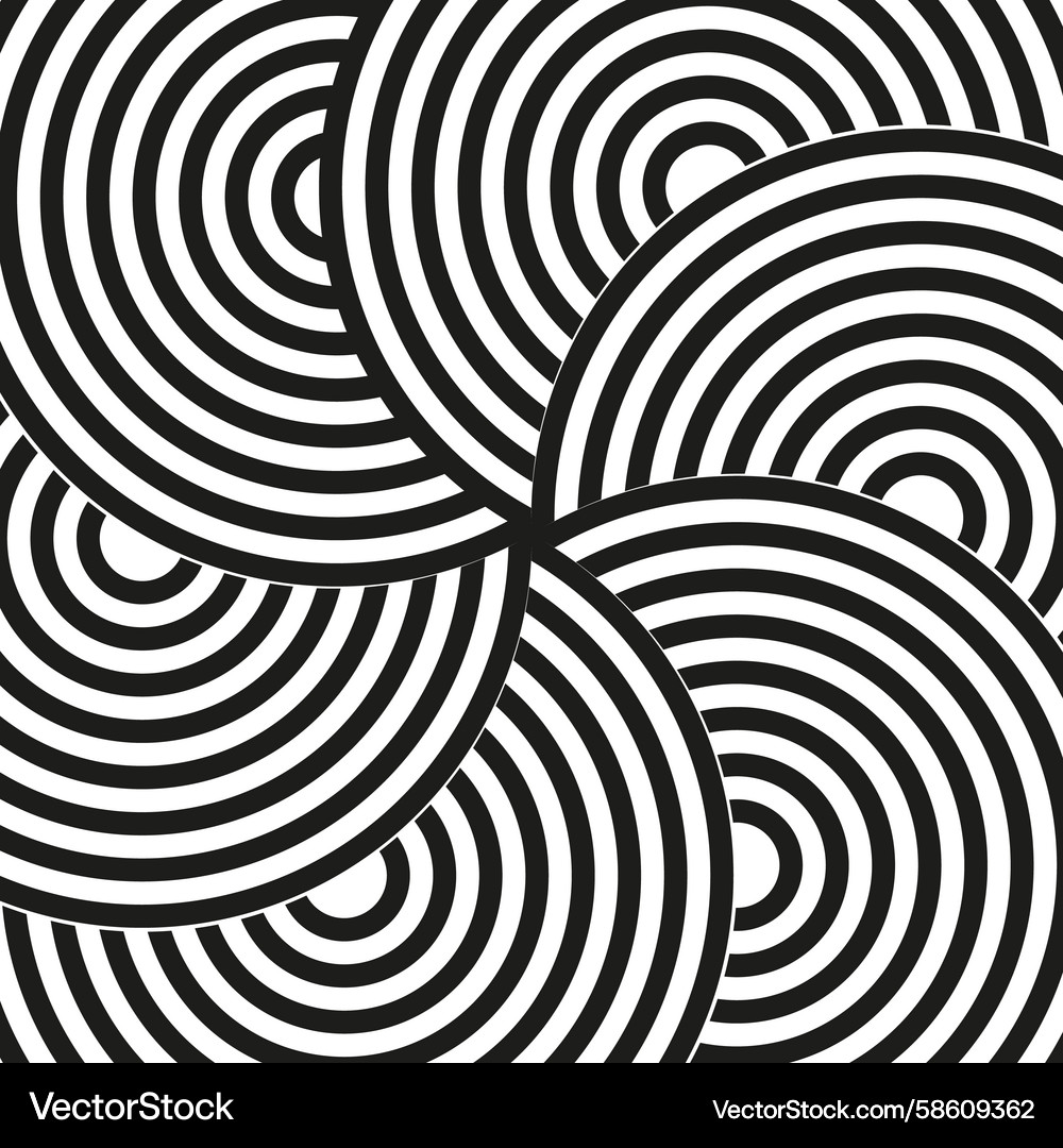 Spiral segments pattern concentric circles design Spiral segments pattern concentric circles design Vector Image