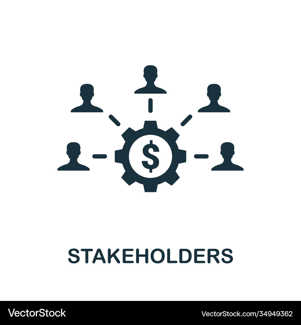 Stakeholders icon simple element from agile vector image